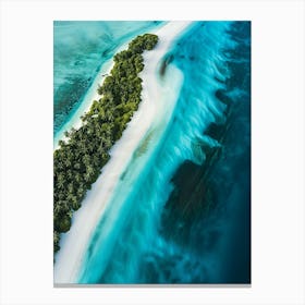 Aerial View Of An Island In The Maldives 1 Canvas Print