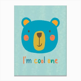Cute Bear Nursery Kids Art Print Canvas Print