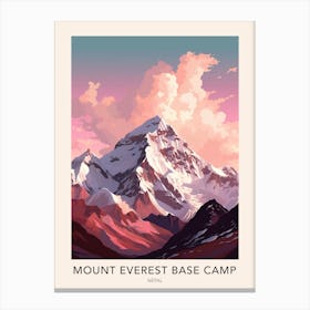 The Mount Everest Base Camp Nepal 2 Travel Poster Canvas Print