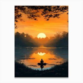 Meditation In The Forest Canvas Print