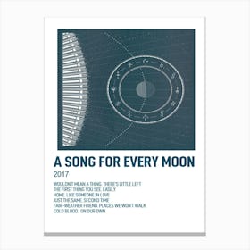 A Song For Every Moon 2017 Poster Canvas Print