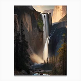 Yosemite Upper Falls, United States Realistic Photograph (3) Canvas Print