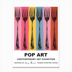 Poster Forks Pop Art 1 Canvas Print