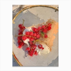 Red Ribes And Ice Cream Canvas Print