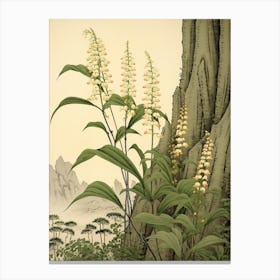 Suzuran Lily Of The Valley 3 Japanese Botanical Illustration Canvas Print