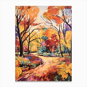 Autumn Gardens Painting Royal Botanic Gardens Sydney 7 Canvas Print