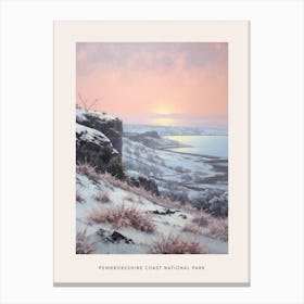 Dreamy Winter National Park Poster  Pembrokeshire Coast National Park United States 4 Canvas Print