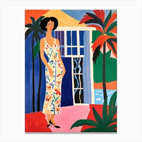 Woman In A Dress 3 Canvas Print