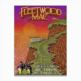 Dewf Fleetwood Mac Band Vintage Poster Canvas Print