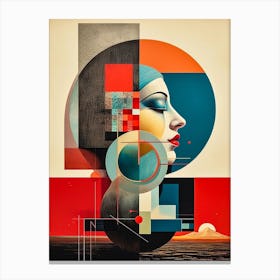 Abstract Illustration Of A Woman And The Cosmos 16 Canvas Print