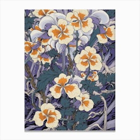 Dogtooth Violet Pattern Illustration Canvas Print