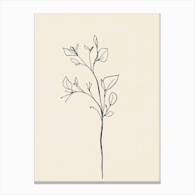 Single Line Drawing Canvas Print