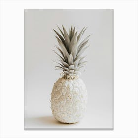 White Pineapple Canvas Print