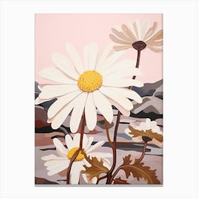 Daisy 1 Flower Painting Canvas Print