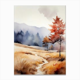 Watercolor Landscape Painting 75 Canvas Print