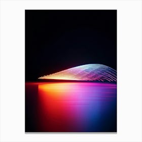 Abstract Vector Representation Of A Futuristic Concept Warp Lines Glowing With Neon Hues Converging (4) Canvas Print