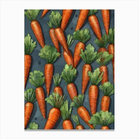 Carrots Seamless Pattern Canvas Print