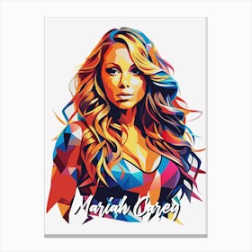 Mariah Carey 02 Portrait Music Icon Style WPAP Pop Art Canvas Print