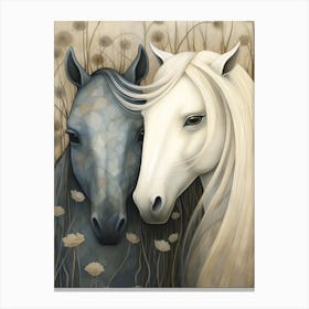 Two Horses In Love Canvas Print