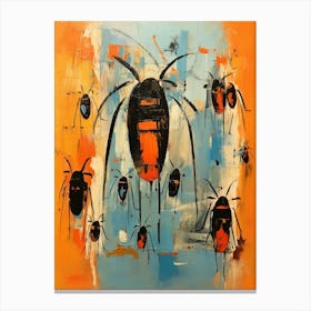 Beetle Abstract Geometric Abstract 3 Canvas Print