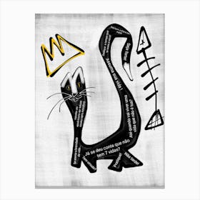 Cat With A Crown Canvas Print