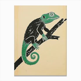 Chameleon Bold Block 5 Canvas Print