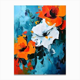 Abstract Floral Experiment With Abstract Shapes And Colors To Create A Modern Floral Composition (7) Canvas Print