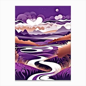 Purple Valley Canvas Print