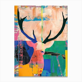 Deer 4 Cut Out Collage Canvas Print