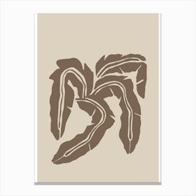 Banana Leaf Abstract Drawing Canvas Print