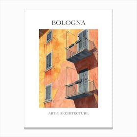Bologna Travel And Architecture Poster 1 Canvas Print