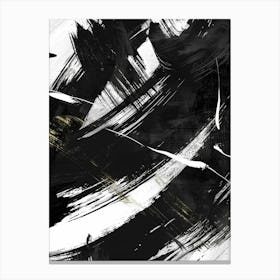 Abstract Black And White Painting 19 Canvas Print