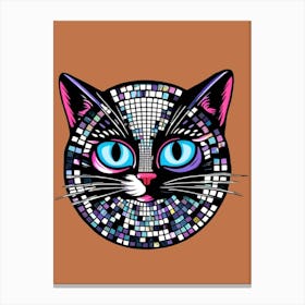 Mosaic Cat Canvas Print