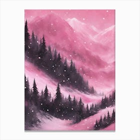 Pink Snowstorm 3 Canvas Print