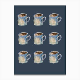 Coffee Lover Watercolour Illustration Kitchen Mugs Leinwandbild