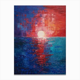 Sunset Over The Ocean 70 Canvas Print