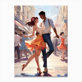 Paris Street Dance Canvas Print