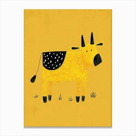 Yellow Cow 5 Canvas Print