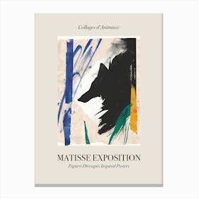 Wolf 2 Matisse Inspired Exposition Animals Poster Canvas Print