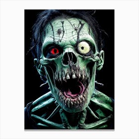 Halloween Monster II | HalloweenArt, SpookyDecor, MonsterMash, CreepyCrawlies, ScaryArt, HalloweenDecor, MonsterMadness, HauntedHome, GhoulGang, SpookySpectacle, FrightNight, Boo-tifulArt. Canvas Print