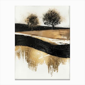 Black And Gold 60 Canvas Print