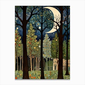 William Morris Moonlight In The Woods 107 Canvas Print