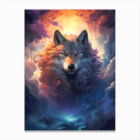 Wolf In The Sky 3 Canvas Print