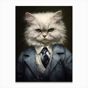 Gangster Cat Selkirk Rex 3 Canvas Print