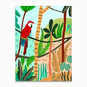 Tropical Lone Parrot Canvas Print