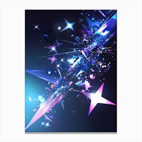 Blue And Purple Stars Canvas Print