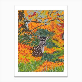 Oh Deer Autumn Canvas Print