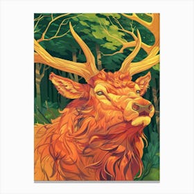 Elk In The Forest 3 Canvas Print