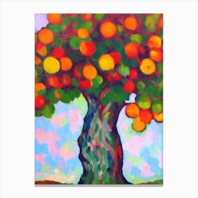 Bur Oak 2 tree Abstract Block Colour Canvas Print