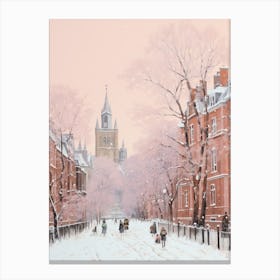 Dreamy Winter Painting Berlin Germany 1 Canvas Print